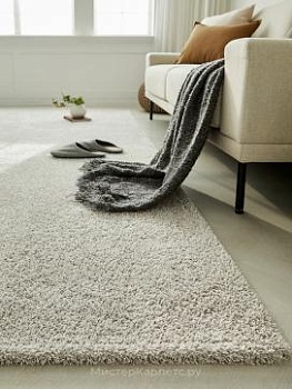 Серебристо-серый ковер с ворсом Silhouette
