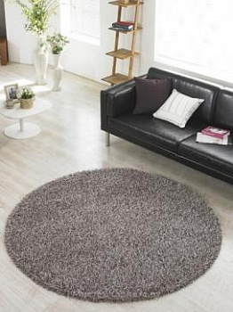 Коричневый круглый ковер Glam