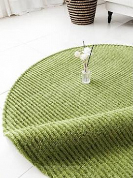 Зеленый круглый ковер Split