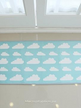 Голубой коврик с рисунком Fair