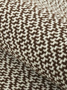 Коричневый круглый ковер без ворса Jacquard