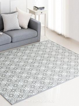 Серый ковер с классическим узором Shield