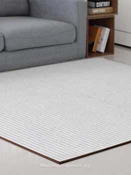 Белый ковер с коричневыми полосками Anry