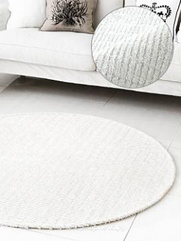 Кремовый круглый ковер Split