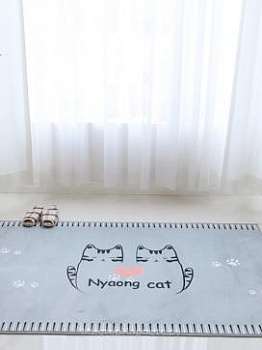 Серый ковер с кошками Cat Lug