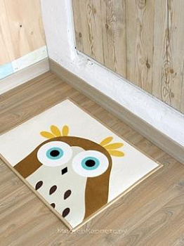 Коврик с рисунком Owl, короткий ворс