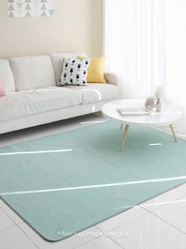 Голубой ковер Coomi с коротким ворсом