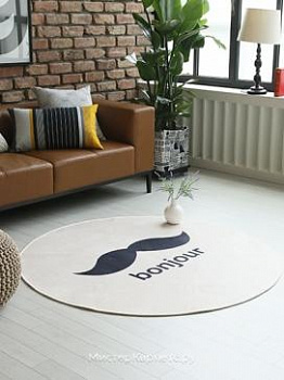 Круглый ковер Bonr, слоновая кость