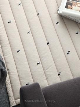 Кремовый стеганный ковер с собачками Tac-tac