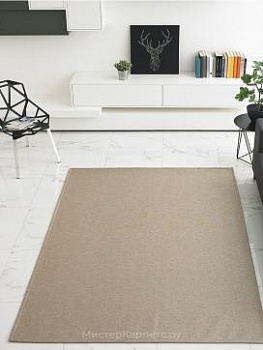 Ковер без ворса с сатиновым блеском Plrattan, мокко