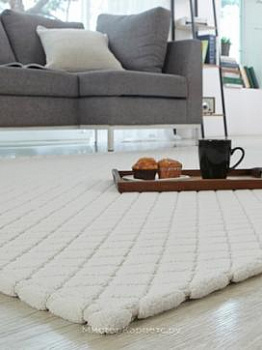 Рельефный ковер Dimond, кремовый