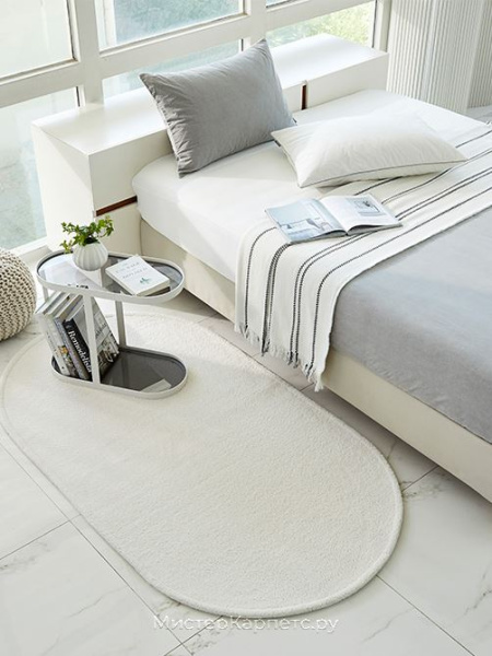 Овальный кремовый ковер с ворсом Century