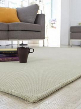 Безворсовый мятный хлопковый ковер Cottage