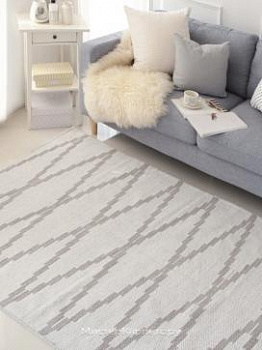 Двухсторонний какао-белый ковер Time