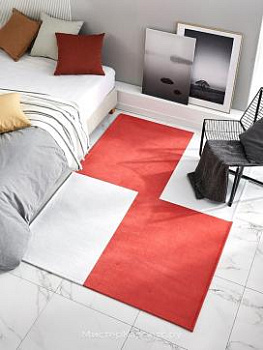 Красный ковер с коротким ворсом Roseboa