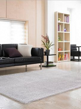 Серебристый ковер с ворсом Crystal