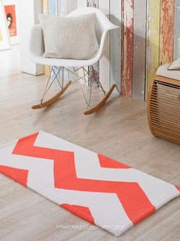 Оранжевый коврик с рисунком зиг заг Mountain