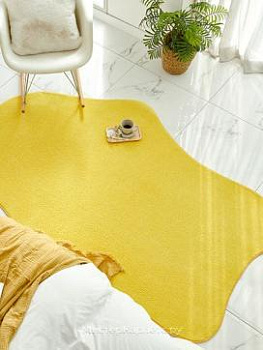 Фигурный желтый ковер Butterfly