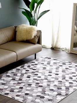 Ковер с коротким ворсом и рисунком мозаики Cowhide