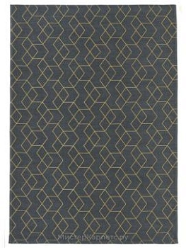 Безворсовый ковер с орнаментом Cube Golden