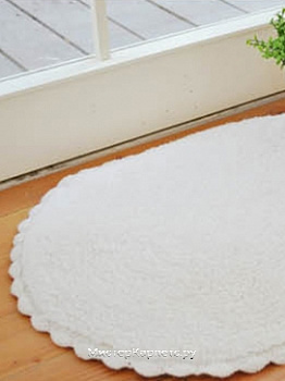 Однотонный коврик Croix, слоновая кость