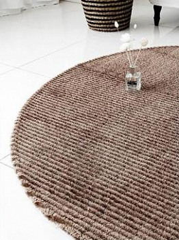 Коричневый круглый ковер Split