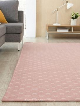 Розовый ковер Cotton с рельефом капля