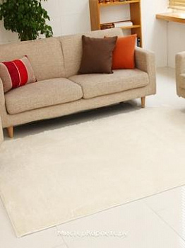 Ковер с длинным ворсом S-Pie, кремовый