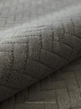 Серый рельефный ковер с коротким ворсом Breeze