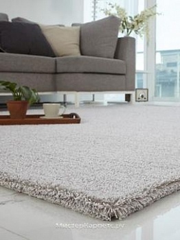 Серебристый ковер с коротким ворсом Stucco