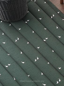 Темно-зеленый стеганный ковер с гусями Tac-tac