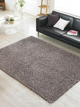 Коричневый ковер с длинным ворсом Glam