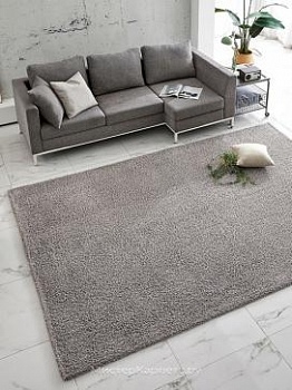 Серый ковер с ворсом Шегги Comtesa