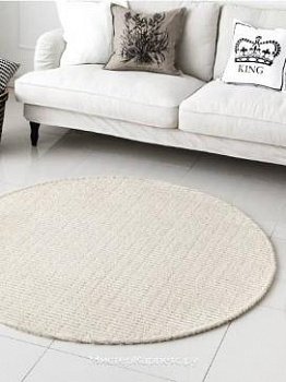 Бежевый круглый ковер Split