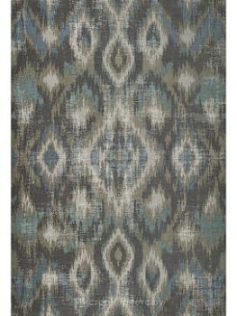 Серо-голубой ковер с ромбами Harput Lagoon