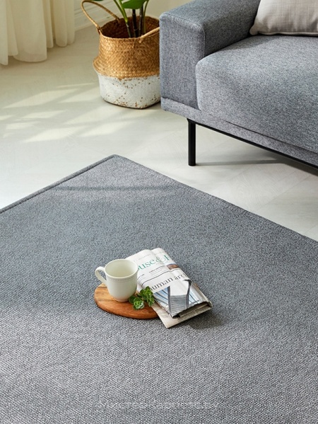 Вискозный ковер без ворса Sunshine угольного цвета