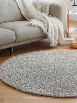 Круглый золотисто-бежевый ковер с ворсом шегги Ritz