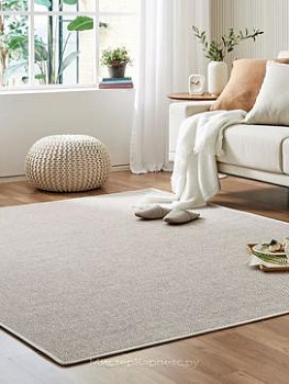 Кремовый безворсовый ковер Plrattan-N