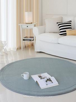 Серый круглый ковер с пеной R-Think