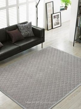 Серый ковер с коротким ворсом Mound