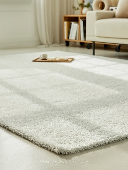 Ворсовый ковер цвета слоновой кости Silhouette