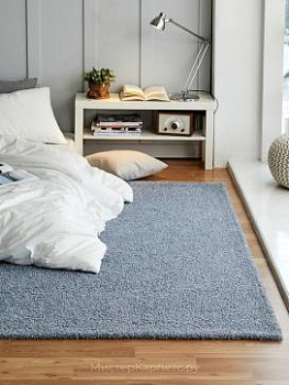 Сине-серый коротковорсовый ковер Silex