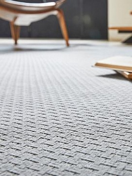 Безворсовый ковер с узором плетение Opera, серый
