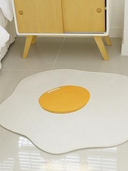 Белый коротковорсный ковер Egg