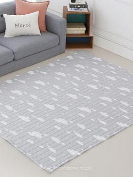 Стеганный ковер с рисунком облаков GrayCloud