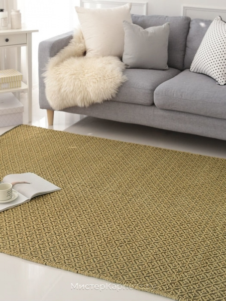 Зеленый ковер с рельефным узором Ripley