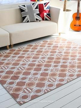 Коричневый абстрактный ковер Wav