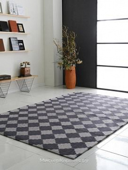 Темно-серый ковер в клетку Ivy
