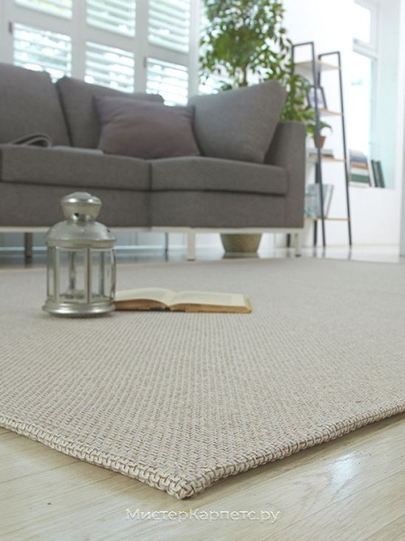 Кремовый ковер без ворса Plrattan