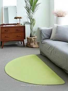 Зеленый коврик с коротким ворсом Coomi